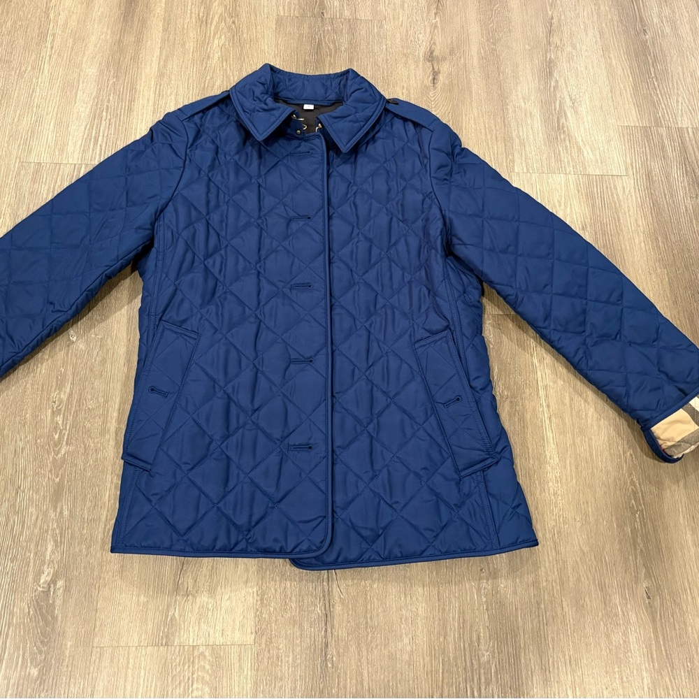 Burberry Navy Quilted Puffer Jacket